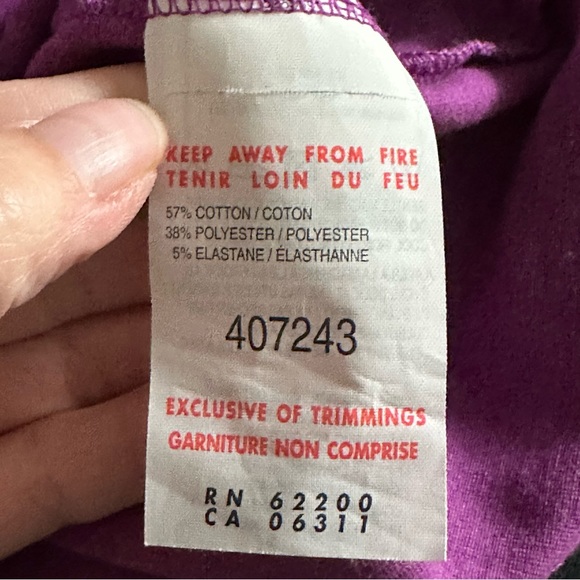 Puma, Large, Cotton blend, hooded kangaroo purple shirt - Picture 7 of 10